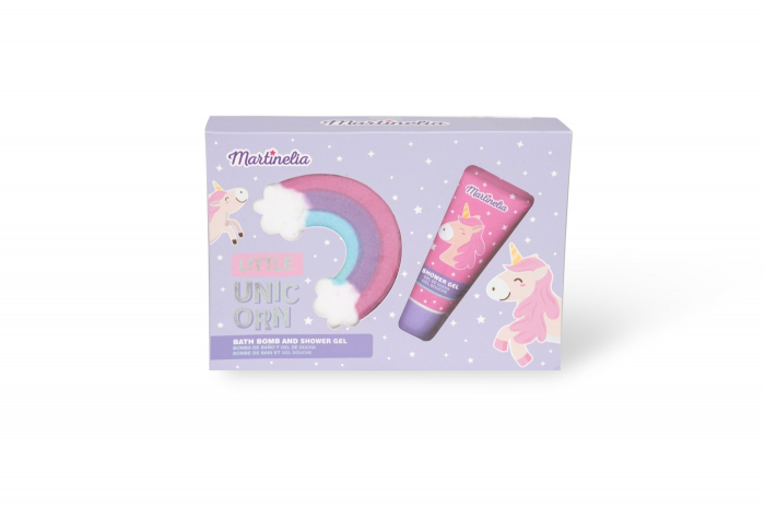Set Baie Little Unicorn: Cremă și Bombă