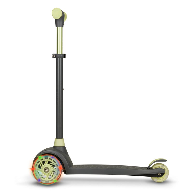Trotineta Lionelo Jessy Verde, 3 roti LED, Pliabila - imagine 3