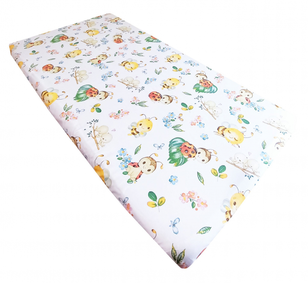 Cearceaf Bumbac Buburuza 120x60 cm Nichiduta - imagine 2
