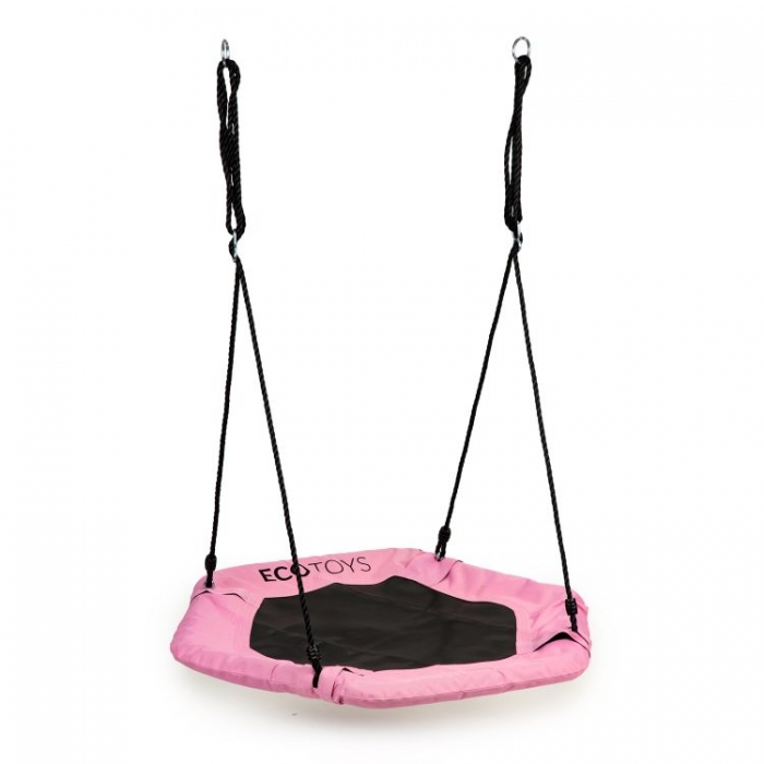Leagan Suspendat Ecotoys Cuib de Barza Roz - imagine 2