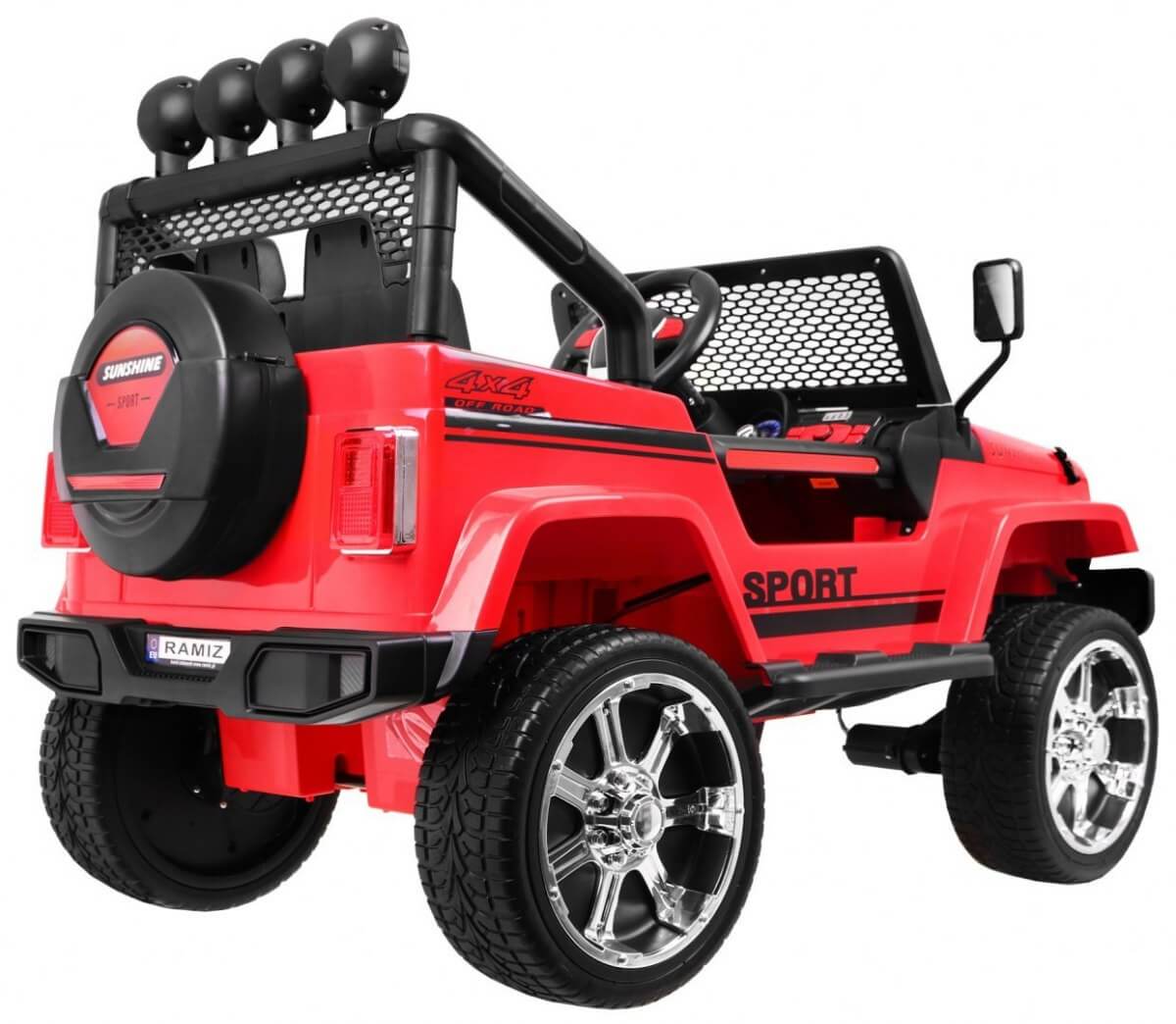 Masinuta Electrica NEW RAPTOR 4x4 EVA Rosu - imagine 3
