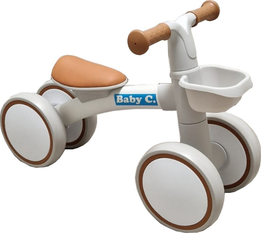 Bicicleta Baby Care X12 Beige cu Cosulet si 4 Roti EVA - imagine 4