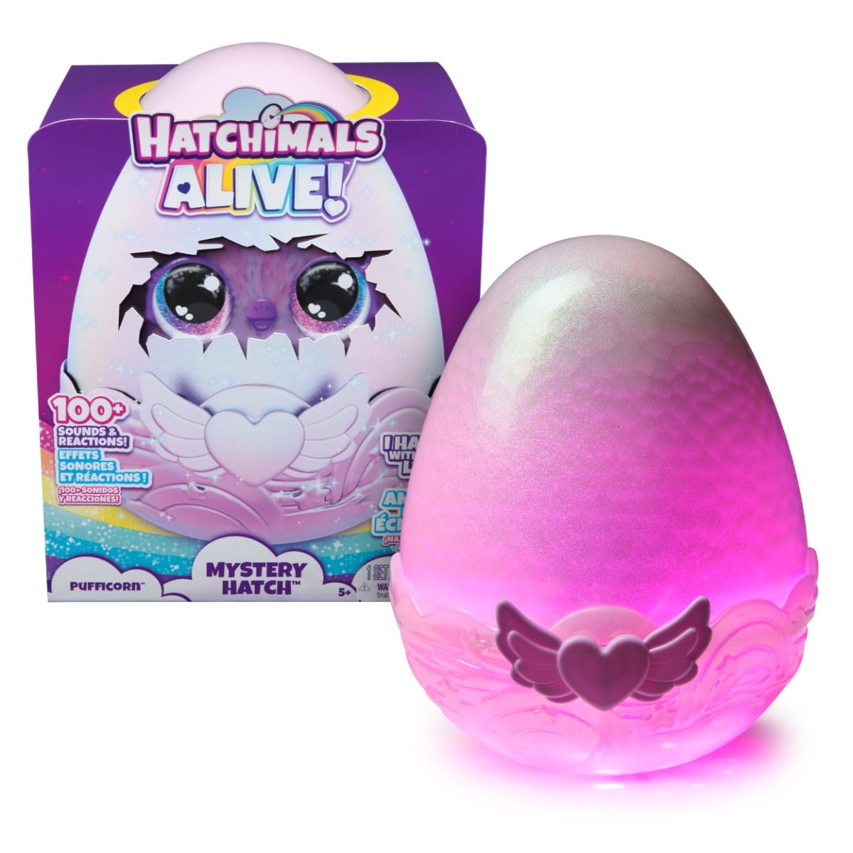 Hatchimals Pufficorn, Jucarie Plus Surpriza Interactiva
