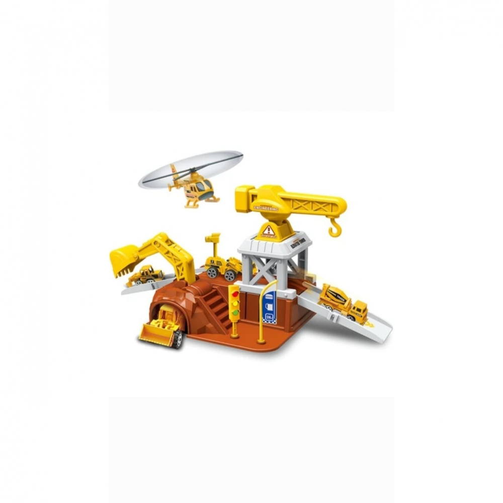 Set Parcare Santier Amacs cu Plansa +3 ani