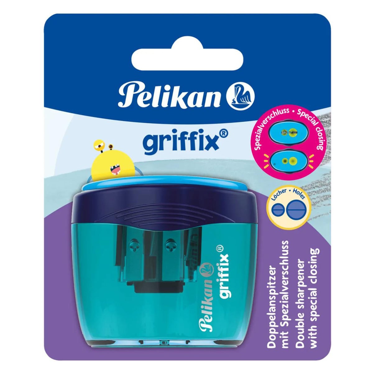 Ascutitoare Dubla Pelikan Griffix Albastra