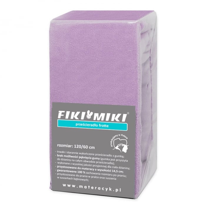 Cearsaf Frotir Fiki Miki Elastic, Bumbac, Mov