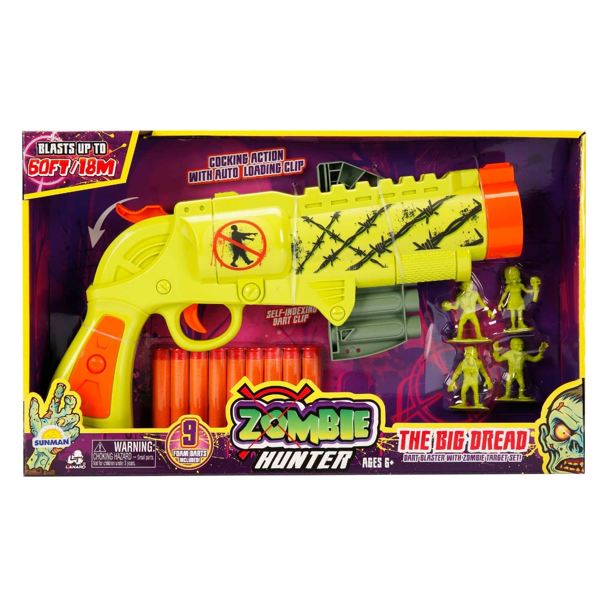 Pistol Zombie Hunter 9 săgeți Lanard Toys