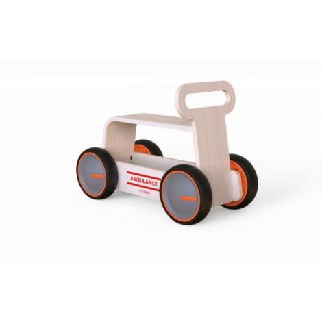 Ambulanta lemn 3-in-1 MamaToyz ride-on - imagine 7