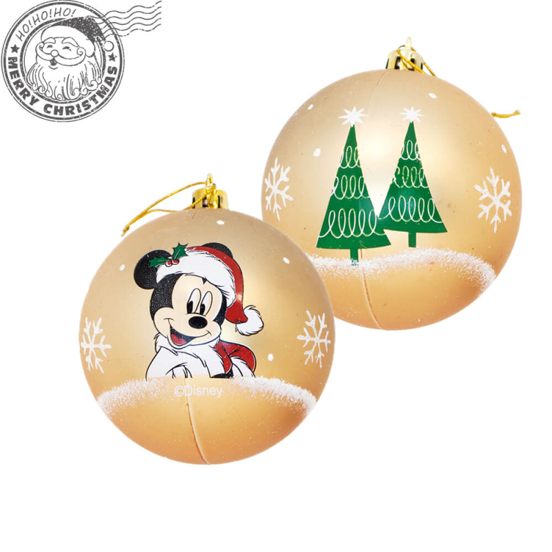 Set 10 Globuri Mickey Mouse, Aurii, 6 cm - imagine 2