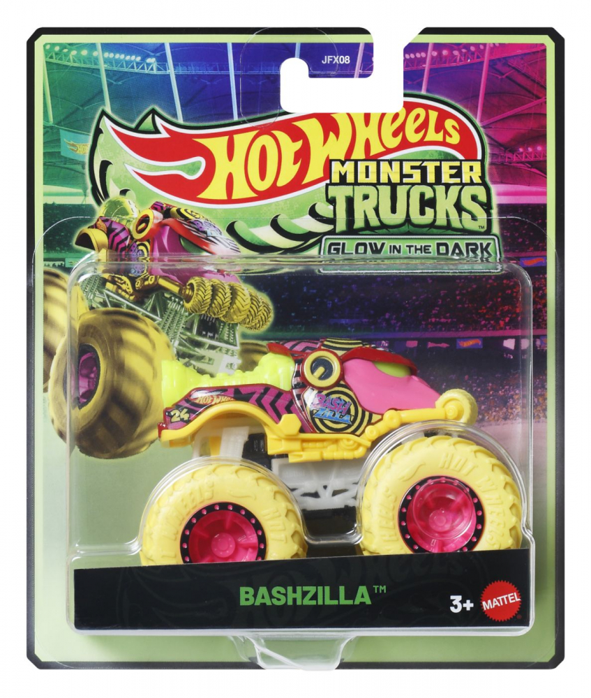 Hot Wheels Bashzilla - Strălucește în întuneric
