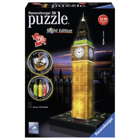 Puzzle 3D Big Ben cu Lumini Ravensburger 216 Piese