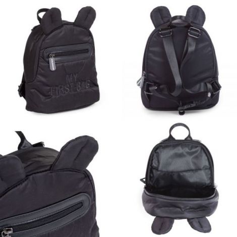 Rucsac Childhome My First Bag Negru, Matlasat - imagine 2