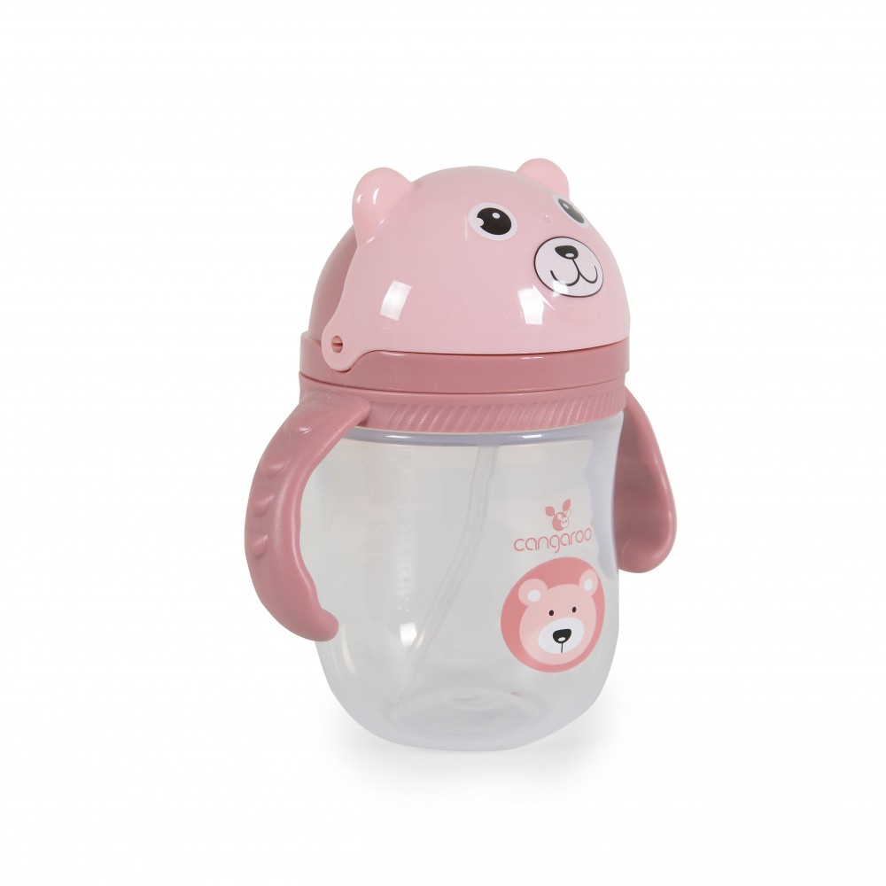 Cana Cangaroo cu pai, 2 manere, 240ml, Pink Berry - imagine 2