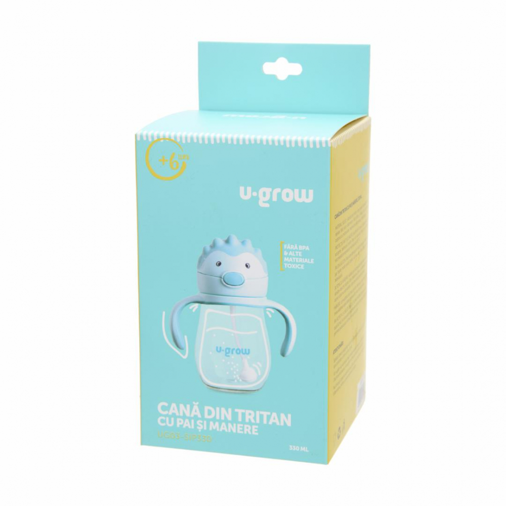 Cana Tritan 330 ml U-Grow cu Pai si Manere - imagine 3