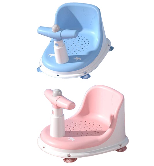 Scaunel Baie Little Mom Pink cu Claxon