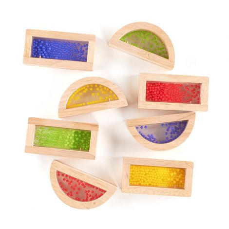 Rainbow Blocks Guidecraft - Joc Senzorial Colorat - imagine 3