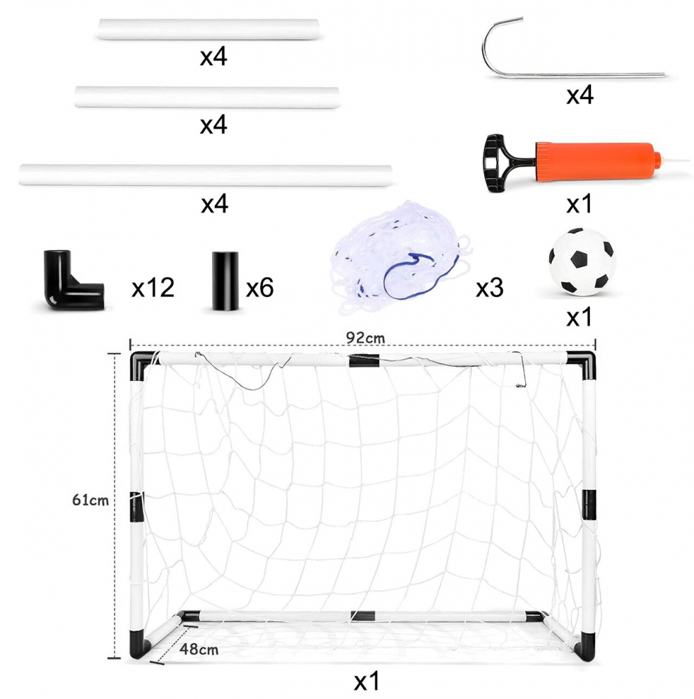 Set 2 Porti Fotbal Malplay cu Minge si Pompa - imagine 6