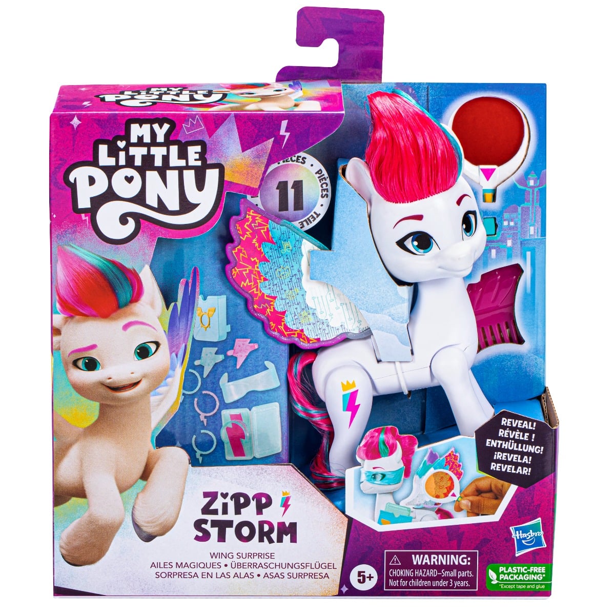 Figurina My Little Pony Zipp Storm cu Accesorii, 14 cm