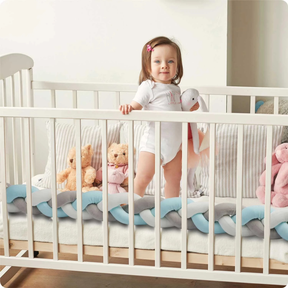 Protecție Patut Antialergică Ricokids Albastru-Gri - imagine 3