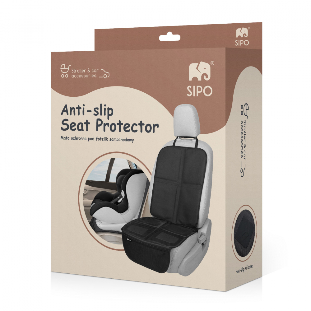 Protectie Scaun Auto Sipo Antialunecare Negru