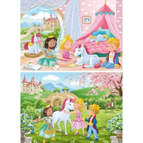 Puzzle Printese si Unicorn Ravensburger 2x12 piese