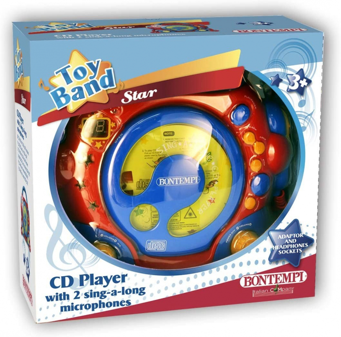Bontempi CD Player Portabil cu 2 Microfoane