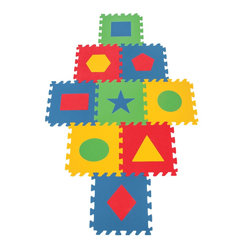 Covoraș Puzzle Pilsan, 9 piese, Spumă, Forme Geometrice