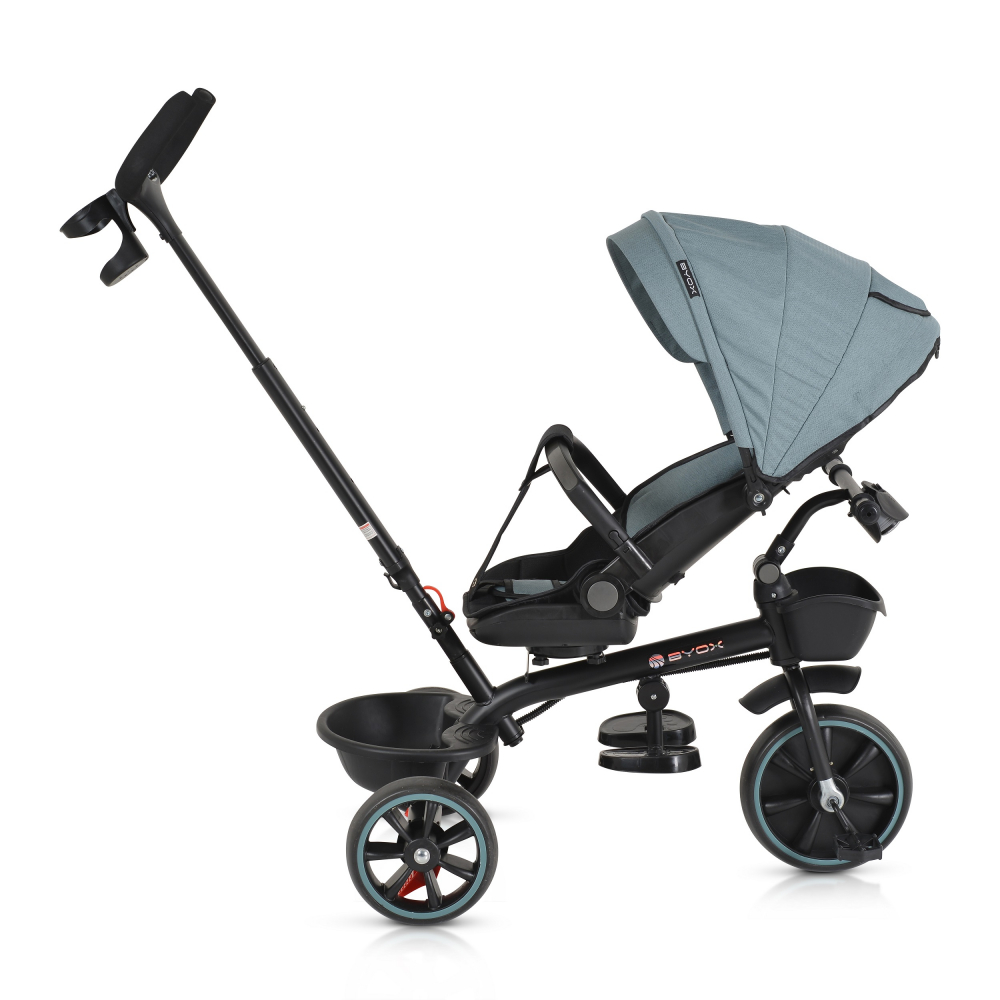 Tricicleta Byox Summer Blue cu Mâner Parental - imagine 3