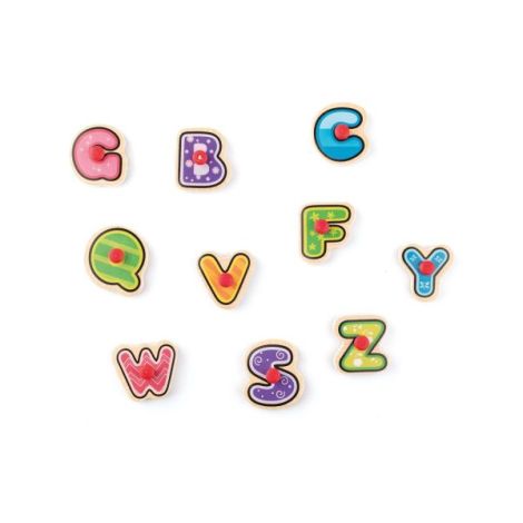 Puzzle Alfabet cu Stampile Woodyland | Educativ - imagine 2