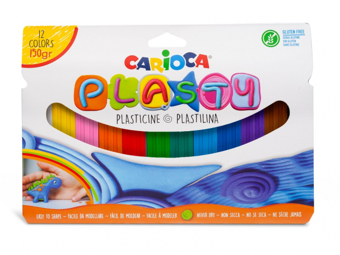 Set Plastilina Carioca Plasty 12 Culori | 150g