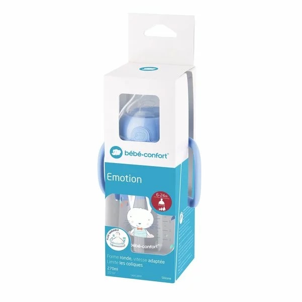 Biberon Bebe Confort 270ml cu Maner Albastru