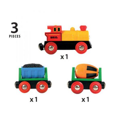 Tren cu Baterii BRIO 33319, cu Vagon Cărbune - imagine 6