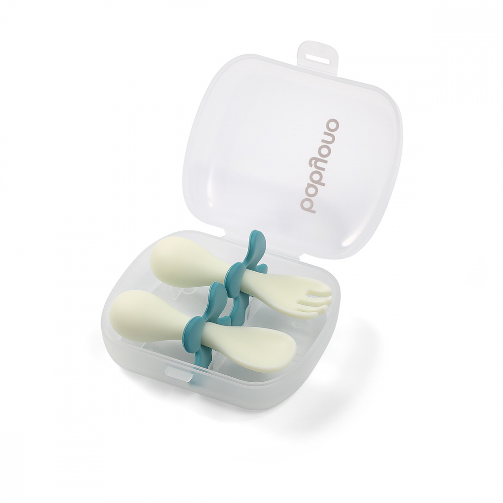 Set Tacâmuri Babyono Ergonomice Verde - imagine 6