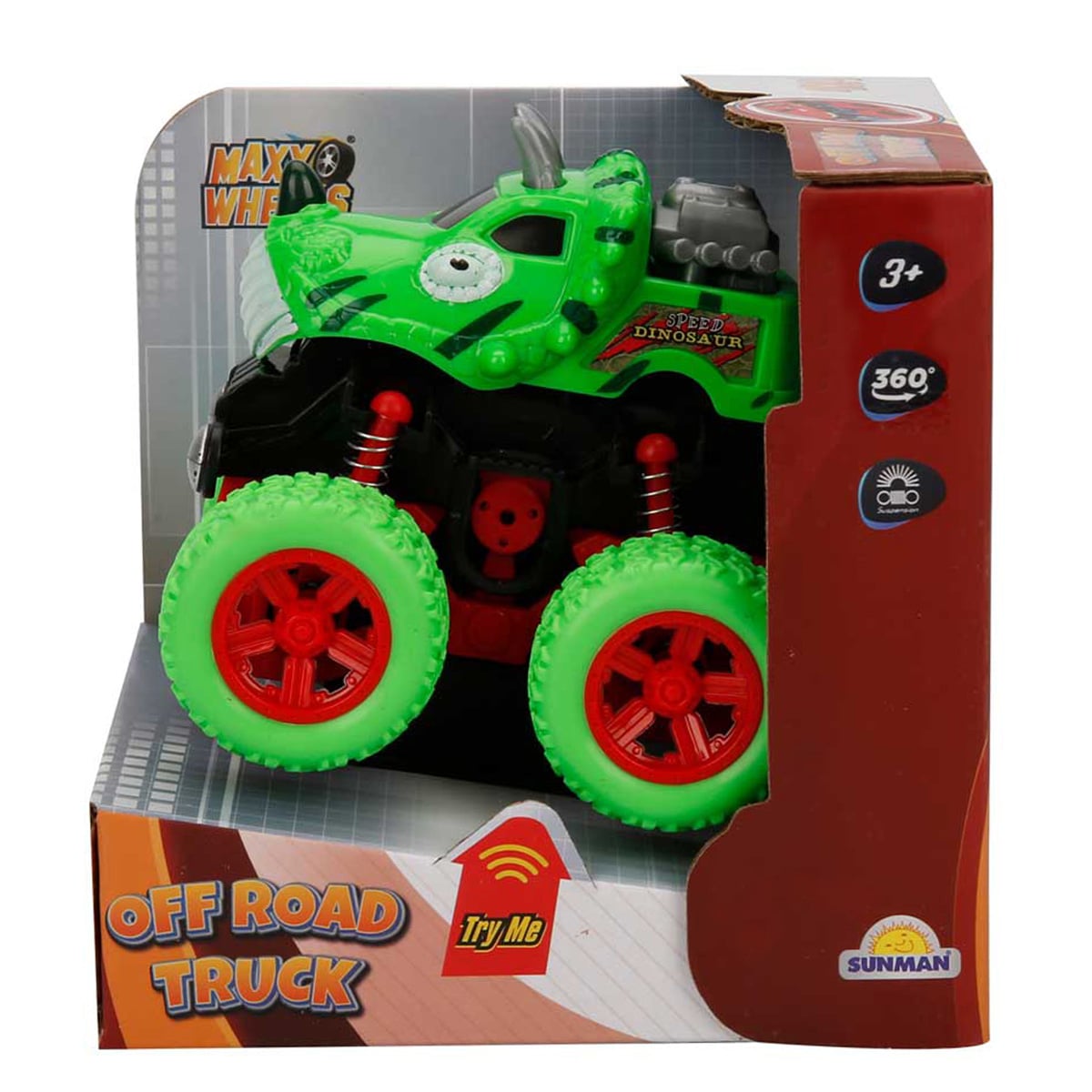 Maxx Wheels Masina Off Road Dinozaur Verde