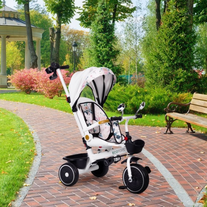 Tricicleta Ecotoys multifuncțională cu scaun 360° - imagine 2