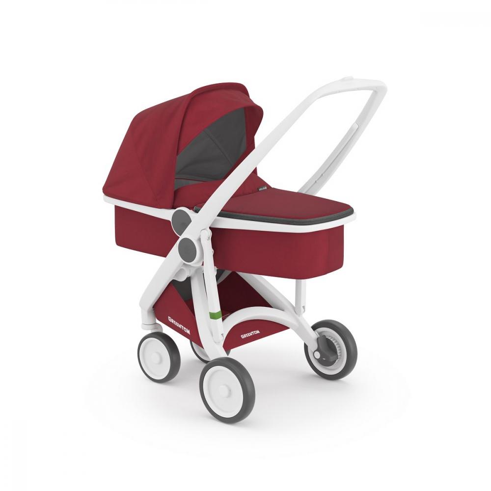 Carucior 2 in 1 Greentom White Cherry, Ecologic - imagine 2