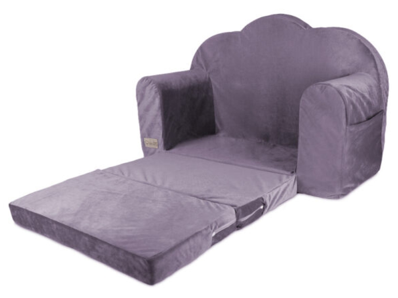 Canapea Extensibilă Catifea Klups Mov pentru Copii - imagine 3