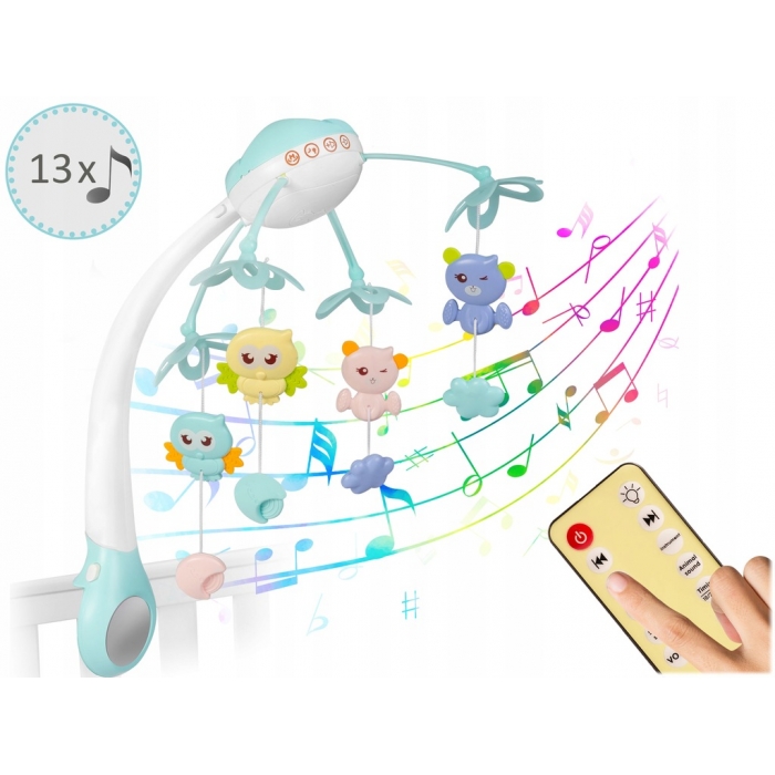 Carusel Muzical 2in1 Ricokids cu Proiector și Telecomandă - imagine 2