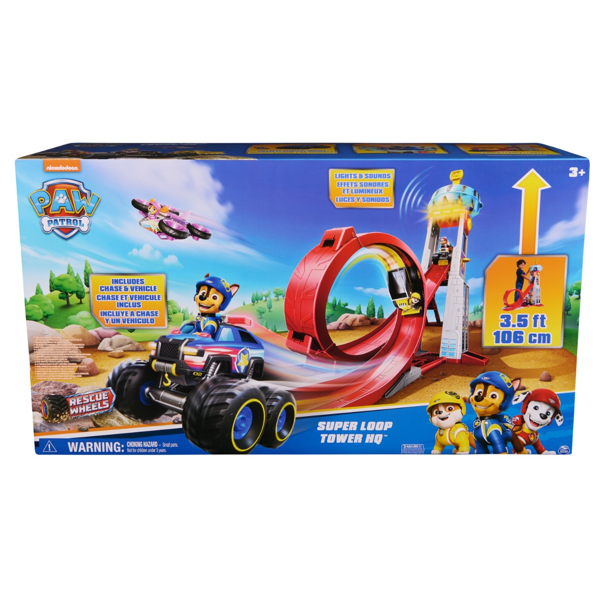 Paw Patrol Super Loop Tower HQ, cu Chase