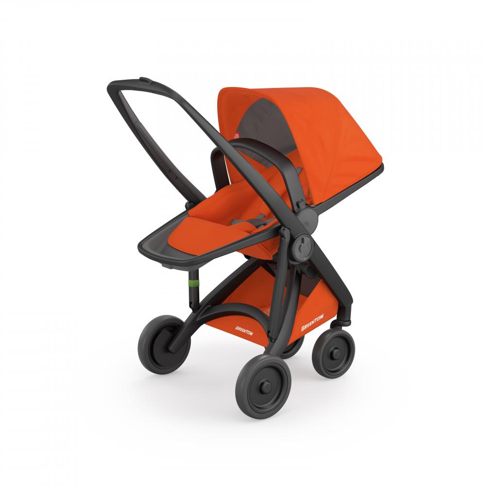 Greentom 2 in 1 Upto Black Orange - Carucior 100% Ecologic - imagine 3