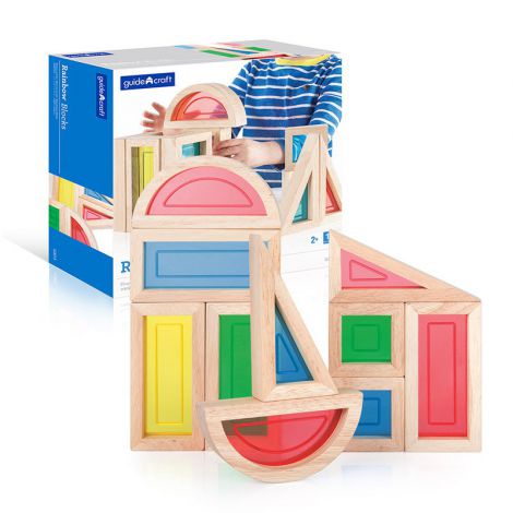 Rainbow Blocks Guidecraft - Joc Educațional Colorat