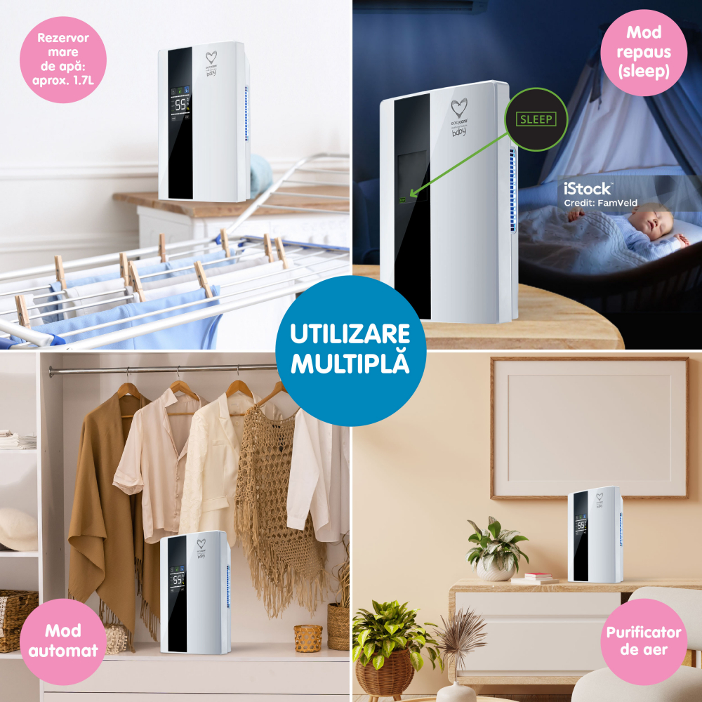 Easycare Baby Dezumidificator 2-în-1 Purificator Aer - imagine 2