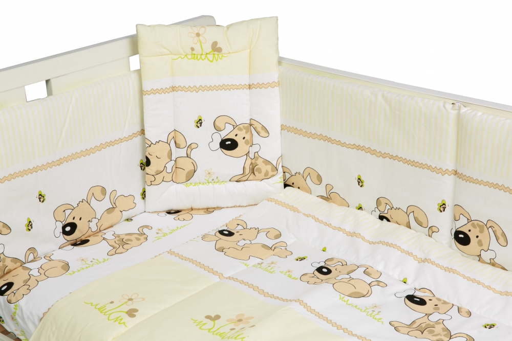 Lenjerie Patut 5 Piese Puppy Beige Nichiduta