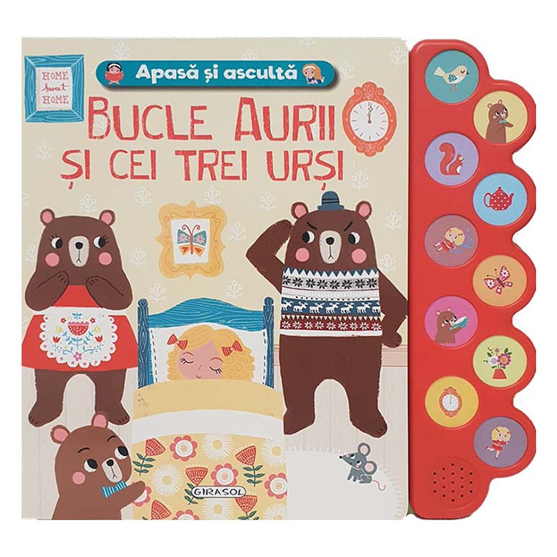 Bucle Aurii Sunet Girasol | Carte Interactivă Copii