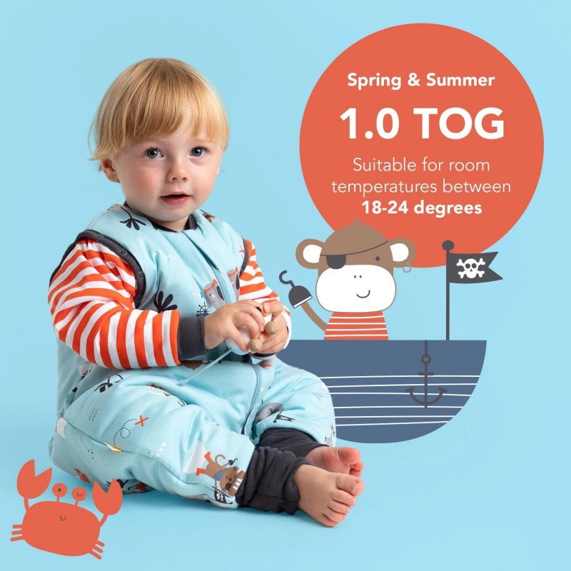 Slumbersac Sac de Dormit Pirate cu Mâneci Detașabile