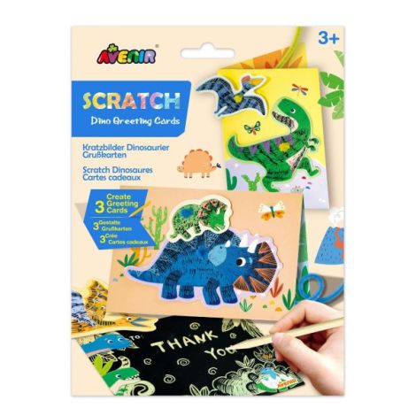 Set Creativ Felicitari Razuit Dinozauri Avenir