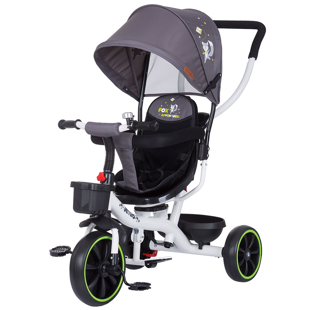 Tricicleta Chipolino Jetro Platinum, Copertină și Scaun Reversibil - imagine 5