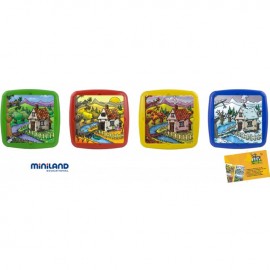 Set 4 Puzzle Anotimpurile Miniland | Educativ - imagine 2