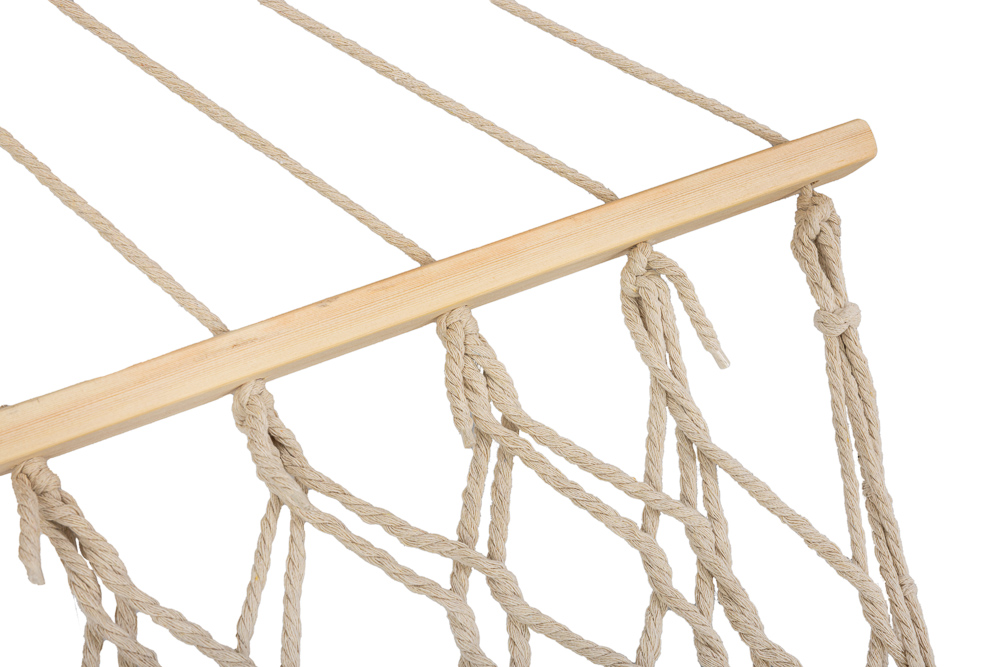 Hamac Gradina Boho Ikonka, 200 cm, Relaxare Ecru - imagine 5