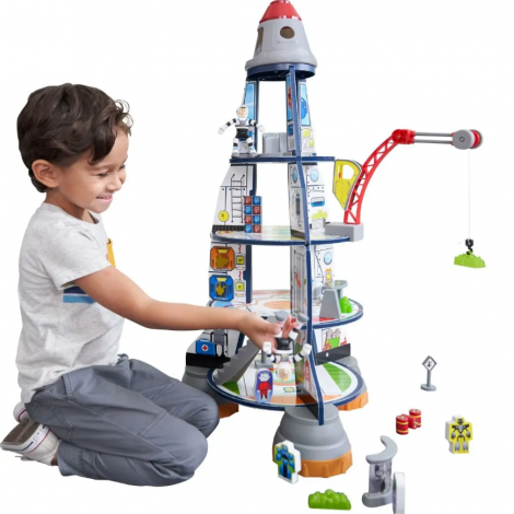 Racheta lemn Kidkraft | Set joaca 5 nivele - imagine 3
